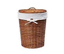 Корзина для белья с крышкой 41 х 41 х 48 см WasserKRAFT Leine WB-350-M